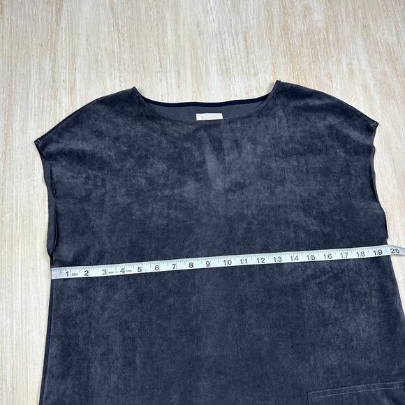 Aritzia Wilfred Free Nori Vegan Faux Suede Boxy Pockets Lagenlook Shift Dress S - Picture 11 of 14